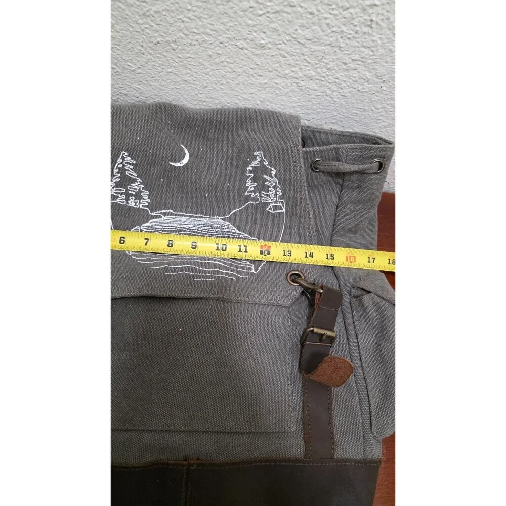 Rothco Canvas‎ Hiking Backpack Leather Straps Adjustable Straps 18
